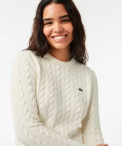 Pull A Torsades Moulinees En Laine Et Coton | Lacoste Best Sale