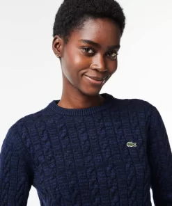 Pull A Torsades Moulinees En Laine Et Coton | Lacoste Cheap