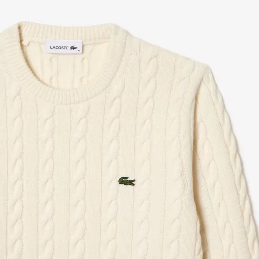 Pull A Torsades Moulinees En Laine Et Coton | Lacoste Best Sale