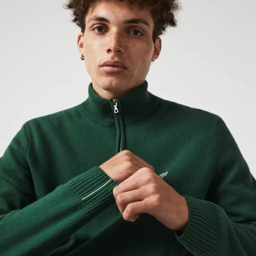 Pull Camionneur En Laine Unie | Lacoste Fashion