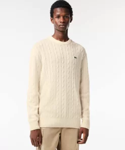 Pull Classic Fit Maille Torsadee En Laine | Lacoste Clearance