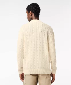 Pull Classic Fit Maille Torsadee En Laine | Lacoste Clearance