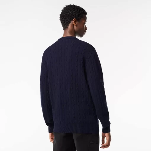 Pull Classic Fit Maille Torsadee En Laine | Lacoste Cheap