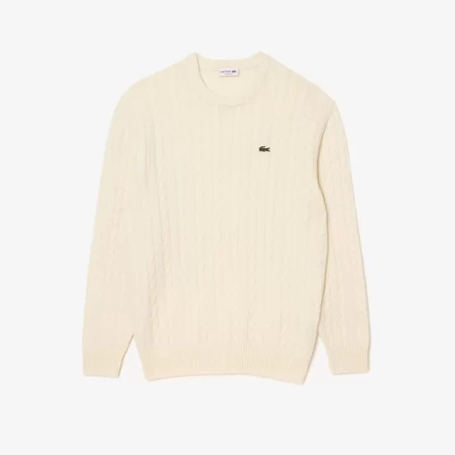 Pull Classic Fit Maille Torsadee En Laine | Lacoste Clearance