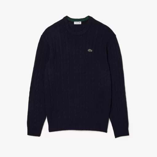 Pull Classic Fit Maille Torsadee En Laine | Lacoste Cheap