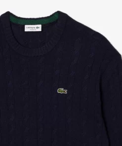 Pull Classic Fit Maille Torsadee En Laine | Lacoste Cheap