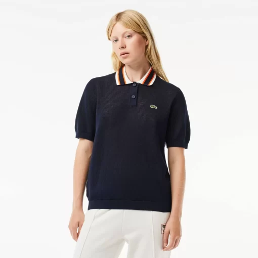 Pull Col Polo Manches Courtes En Coton | Lacoste Clearance