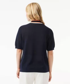 Pull Col Polo Manches Courtes En Coton | Lacoste Clearance