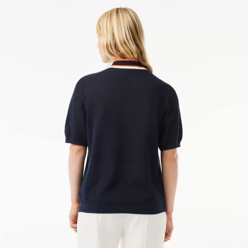 Pull Col Polo Manches Courtes En Coton | Lacoste Clearance