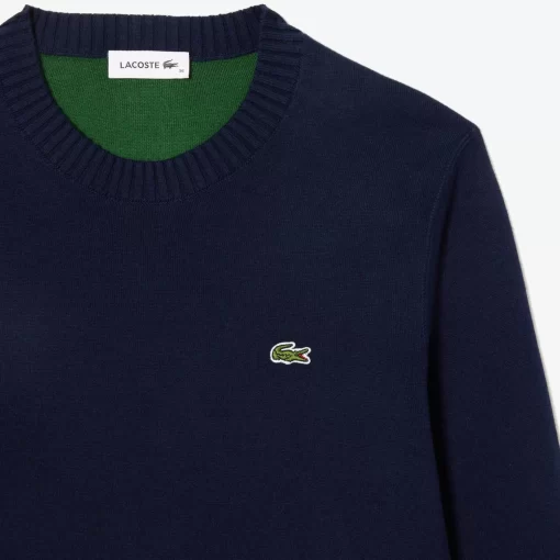 Pull Col Rond En Double-Face De Coton | Lacoste Best Sale