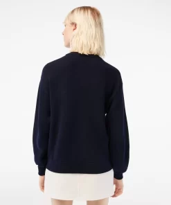 Pull Col Rond Femme En Coton Biologique | Lacoste Cheap