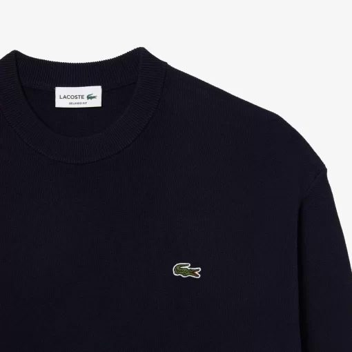 Pull Col Rond Homme En Coton Biologique | Lacoste Online