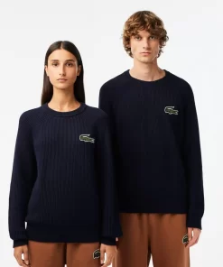 Pull Col Rond Unisexe En Coton Biologique | Lacoste Clearance