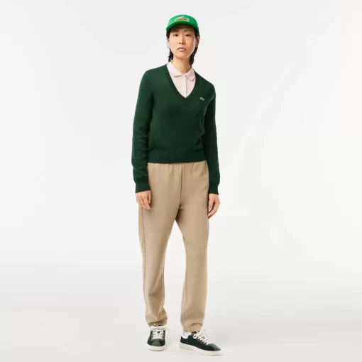 Pull Col V En Double Face De Coton | Lacoste Clearance