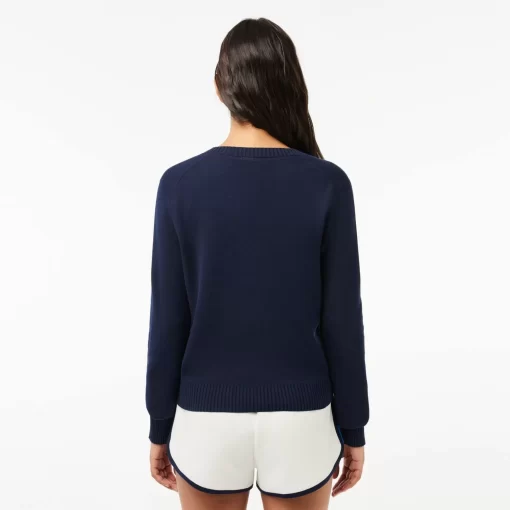 Pull Col V En Double Face De Coton | Lacoste Cheap