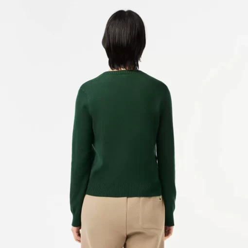 Pull Col V En Double Face De Coton | Lacoste Clearance