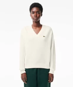 Pull Col V Femme En Coton Biologique | Lacoste Hot