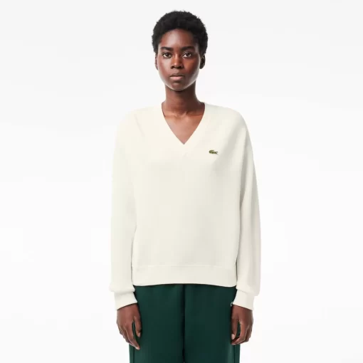 Pull Col V Femme En Coton Biologique | Lacoste Hot