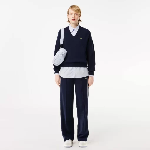 Pull Col V Femme En Coton Biologique | Lacoste Shop