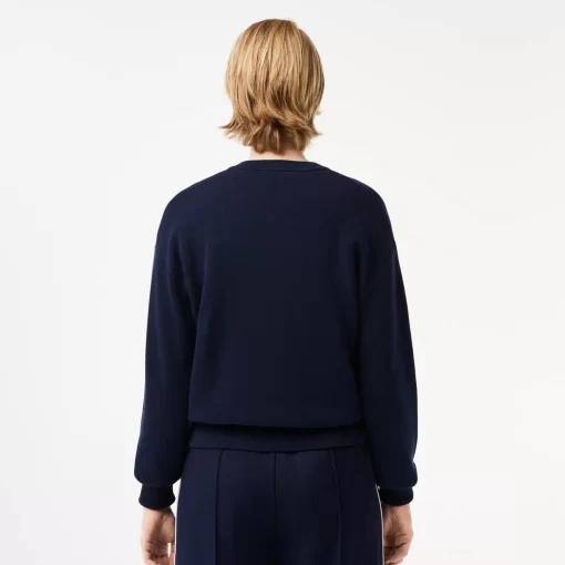 Pull Col V Femme En Coton Biologique | Lacoste Shop