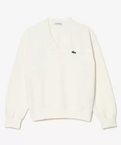 Pull Col V Femme En Coton Biologique | Lacoste Hot