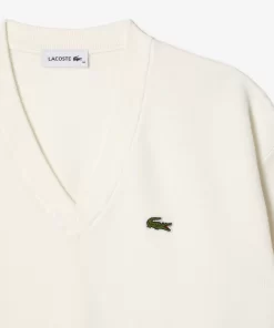 Pull Col V Femme En Coton Biologique | Lacoste Hot