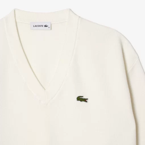 Pull Col V Femme En Coton Biologique | Lacoste Hot