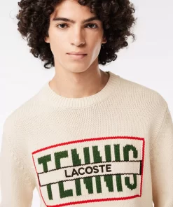 Pull En Coton Avec Motif Jacquard Contraste | Lacoste Outlet