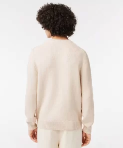 Pull En Coton Avec Motif Jacquard Contraste | Lacoste Outlet