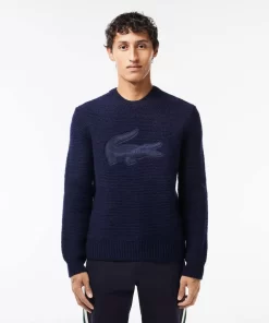 Pull En Laine Avec Badge Crocodile Matelasse | Lacoste Best Sale