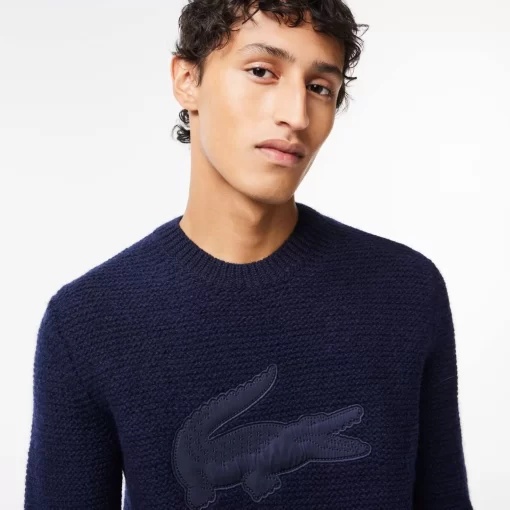 Pull En Laine Avec Badge Crocodile Matelasse | Lacoste Best Sale