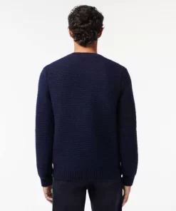 Pull En Laine Avec Badge Crocodile Matelasse | Lacoste Best Sale