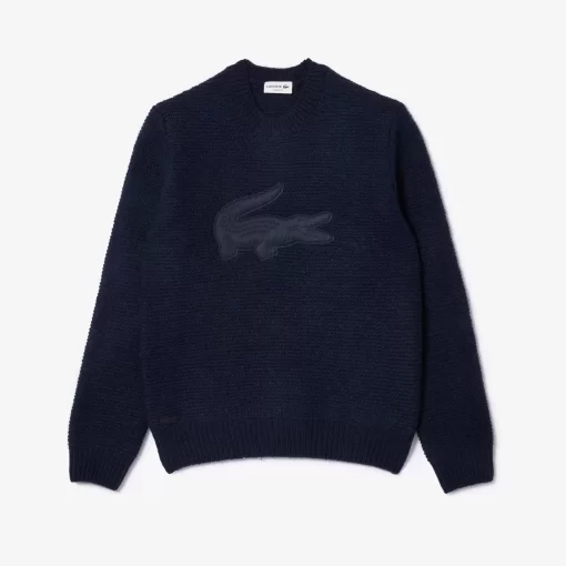 Pull En Laine Avec Badge Crocodile Matelasse | Lacoste Best Sale