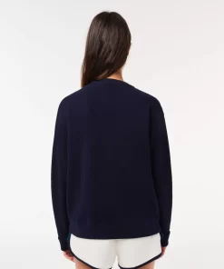 Pull Femme Col En V Uni En Laine | Lacoste Discount