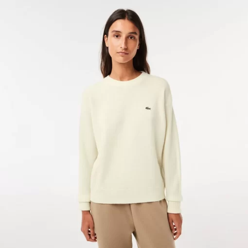 Pull Femme Col Rond En Laine | Lacoste Cheap