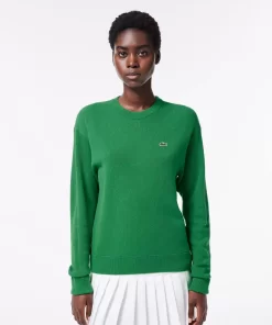 Pull Femme Col Rond En Laine | Lacoste Discount