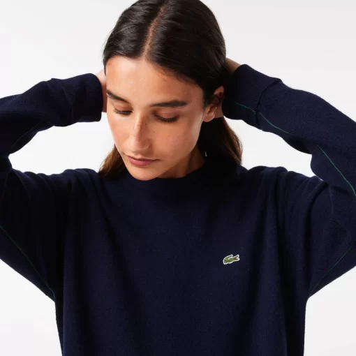 Pull Femme Col Rond En Laine | Lacoste Cheap