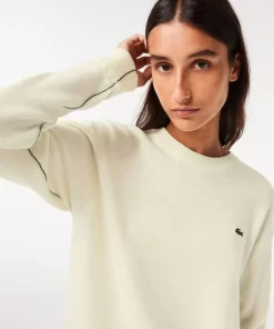 Pull Femme Col Rond En Laine | Lacoste Cheap