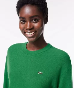 Pull Femme Col Rond En Laine | Lacoste Discount