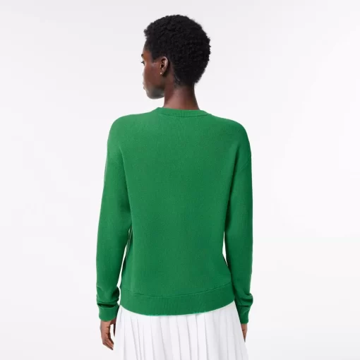 Pull Femme Col Rond En Laine | Lacoste Discount