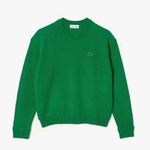 Pull Femme Col Rond En Laine | Lacoste Discount