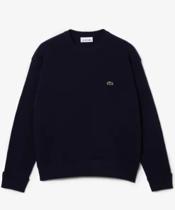 Pull Femme Col Rond En Laine | Lacoste Cheap