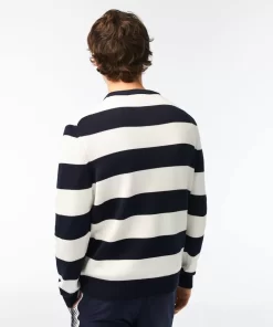 Pull Homme Raye En Jersey De Coton Biologique | Lacoste Shop