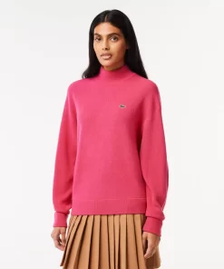 Pull Femme Col Montant En Laine | Lacoste Sale