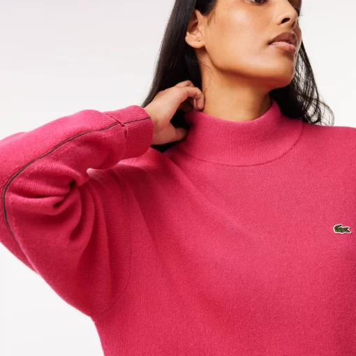 Pull Femme Col Montant En Laine | Lacoste Sale