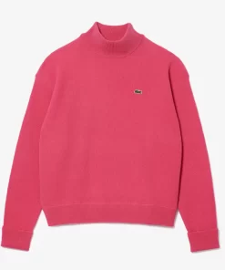 Pull Femme Col Montant En Laine | Lacoste Sale