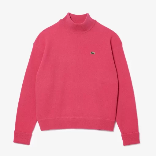 Pull Femme Col Montant En Laine | Lacoste Sale