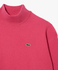 Pull Femme Col Montant En Laine | Lacoste Sale