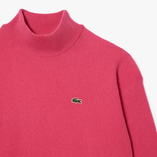 Pull Femme Col Montant En Laine | Lacoste Sale