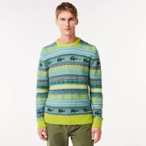 Pull Motif Fair Isle En Alpaga Et Laine | Lacoste Best